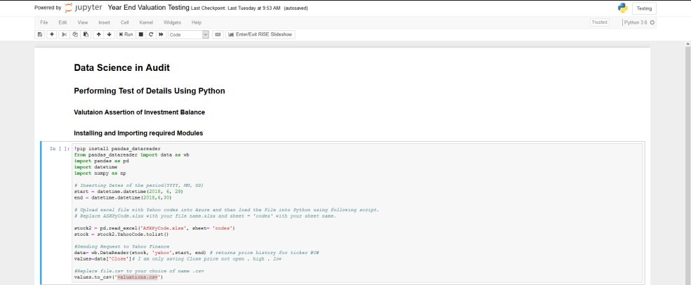 Python for Audit Testing (Valuation) - Eloquens