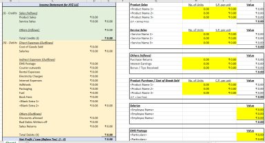 Pre-Populated Income Statement Excel Model Template