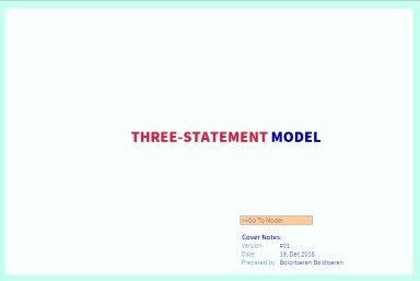 Three Statement Excel Model Template