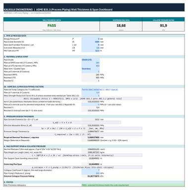 ASME B31.3, process piping, pipe wall thickness, Lorenz equation, allowable stress
