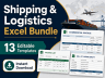 Shipping Logistics Excel Template Bundle | Commercial Invoice, Packing List, Bill of Lading, Freight Forms
