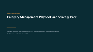 Category Management Toolkit for Indirect Spend — Playbook, Strategy Pack, 40 Sourcing Levers, Benefit Phasing