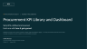 Procurement KPI Library and Dashboard — 60 Measures with Definition, Source, Target and How Each Is Gamed