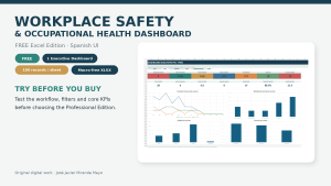 Workplace Safety & Occupational Health Dashboard - FREE Excel Edition