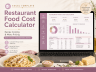 Restaurant Food Cost Calculator | Recipe Costing & Menu Pricing Spreadsheet for Restaurants