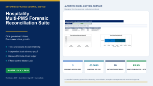 Hospitality Multi-PMS Booking-to-Ledger & Cash Flow Forensic Reconciliation Suite