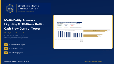 Multi-Entity Treasury Liquidity & 13-Week Rolling Cash Flow Control Tower