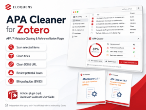 APA Cleaner for Zotero – Lightweight APA 7 Metadata Cleaning Utility for Zotero