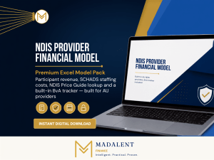 NDIS Provider Financial Model & BvA Tracker Excel Template