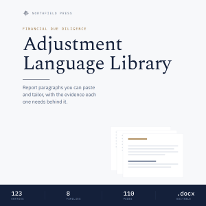 EBITDA Adjustment Language Library — 123 Model Report Paragraphs with the Evidence Each Needs