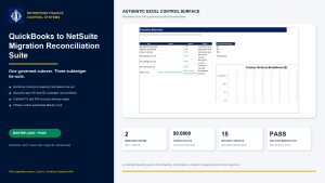 QuickBooks to NetSuite Migration Reconciliation Control Suite