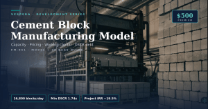 Cement Block Manufacturing Financial Model | Capacity, Pricing, Working Capital & Returns (Excel + Guide)