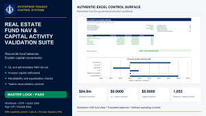 Real Estate Fund NAV and Capital Activity Validation Suite