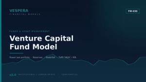 Venture Capital Fund Model - Power-Law Portfolio, Carry, TVPI, DPI & Net IRR (Excel)