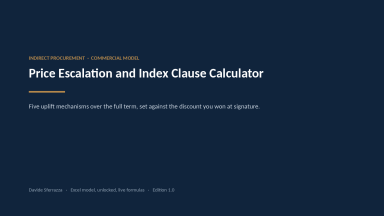 Price Escalation and Index Clause Calculator — Compare Five Uplift Mechanisms Against Your Signature Discount