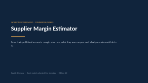 Supplier Margin Estimator from Published Accounts — Gross and Operating Margin, and What Your Ask Would Do