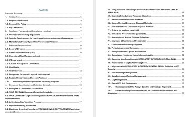 Enterprise Records Retention, Archiving & Document Disposal Policy Framework