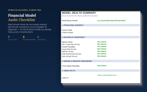 Financial Model Audit Checklist - Excel Model Review & Diagnostic Tool
