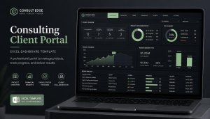 Consulting Client Portal OS | Excel CRM, Project Tracker & Financial Hub