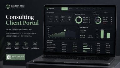 Consulting Client Portal OS | Excel CRM, Project Tracker & Financial Hub
