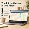 AI Adoption Tracker Excel Template | Productivity, Time Savings, Training, Risks & AI ROI Dashboard