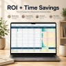 AI Adoption Tracker Excel Template | Productivity, Time Savings, Training, Risks & AI ROI Dashboard