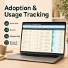 AI Adoption Tracker Excel Template | Productivity, Time Savings, Training, Risks & AI ROI Dashboard