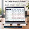 SaaS 5-Year Financial Model Excel | MRR & ARR, Three-Statement Forecast, Unit Economics, Cash Runway & Investor Deck