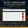 13-Week Cash Flow Forecast & CFO Dashboard Excel | AR/AP, Scenario Planning, Runway & Management Report