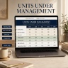 Property Management Company 5-Year Financial Model Excel | Units, Fee Revenue, Cash Flow, Break-Even, Scenarios & Invest