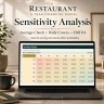 Restaurant 5-Year Financial Model Excel | Three-Statement Forecast, Break-Even, Scenarios, Cash Flow & Investor Deck