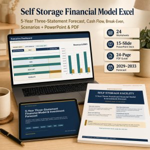 Self Storage Facility 5-Year Financial Model Excel | Occupancy, Cash Flow, Break-Even, Scenarios & Investor Deck