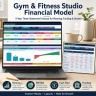 Gym & Fitness Studio 5-Year Financial Model Excel | Membership Growth, Cash Flow, Break-Even, Scenarios & Investor Deck