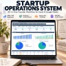 Startup Operations Excel Template | OKRs, KPI Dashboard, Product Roadmap, Investor Report, Hiring, Risk & RICE