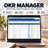 Startup Operations Excel Template | OKRs, KPI Dashboard, Product Roadmap, Investor Report, Hiring, Risk & RICE