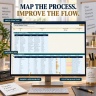 Lean Six Sigma Operations Excel Template | OEE, FMEA, SOP, Kaizen, 5 Why, Risk & Project Dashboard