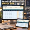 Lean Six Sigma Operations Excel Template | OEE, FMEA, SOP, Kaizen, 5 Why, Risk & Project Dashboard