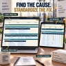 Lean Six Sigma Operations Excel Template | OEE, FMEA, SOP, Kaizen, 5 Why, Risk & Project Dashboard