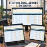 Lean Six Sigma Operations Excel Template | OEE, FMEA, SOP, Kaizen, 5 Why, Risk & Project Dashboard
