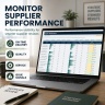 Procurement & Supplier Management Excel System | RFQs, Purchase Orders, Contracts, Risk, Spend & Supplier Scorecards