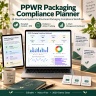 PPWR Packaging Compliance Planner Excel | Recycled Content, DfR, Evidence, Dashboard & CSV Templates