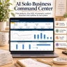 AI Solo Business Management Excel Dashboard | Etsy SEO, Product Planner, Content, Cashflow & AI Workflow Tracker
