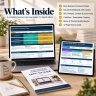 AI Solo Business Management Excel Dashboard | Etsy SEO, Product Planner, Content, Cashflow & AI Workflow Tracker