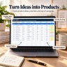 AI Solo Business Management Excel Dashboard | Etsy SEO, Product Planner, Content, Cashflow & AI Workflow Tracker