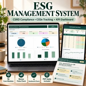 ESG Management Excel System | CO2e, CSRD, Risk, Audit & Compliance