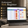 Enterprise Risk Register & Risk Management Dashboard | 5x5 Heatmaps, Residual Risk & Controls