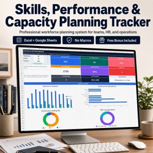 Skills Matrix, Workforce Capacity & Performance Planning System | Excel
