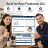Freelancer Finance Planner & Client CRM | Excel Business Dashboard