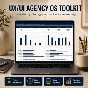 UX/UI Agency OS | Project, Time Tracking & Quote Calculator Excel