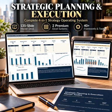 Strategic Planning & Execution Master Toolkit | Excel + 135-Slide PowerPoint